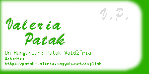 valeria patak business card